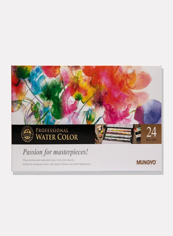 Mungyo Gallery Professional Water Color Pan Set of 24 Colors (Full Size) - Image 1